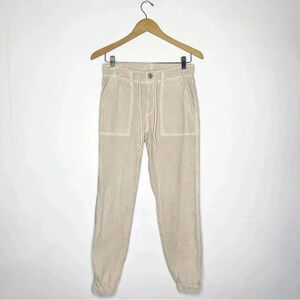 American Eagle AE Stretch Tomgirl Utility Jogger pants Size 2 Khaki Cream